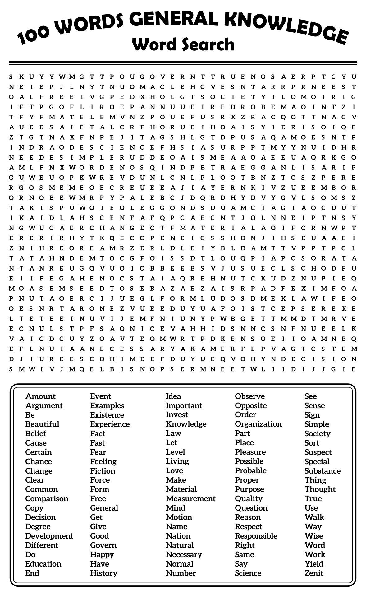 20 Best 100 Word Word Searches Printable PDF for Free at Printablee ...