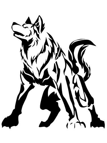 Free printable Wolf stencils and templates Wolf Stencil, Animal Stencil ...