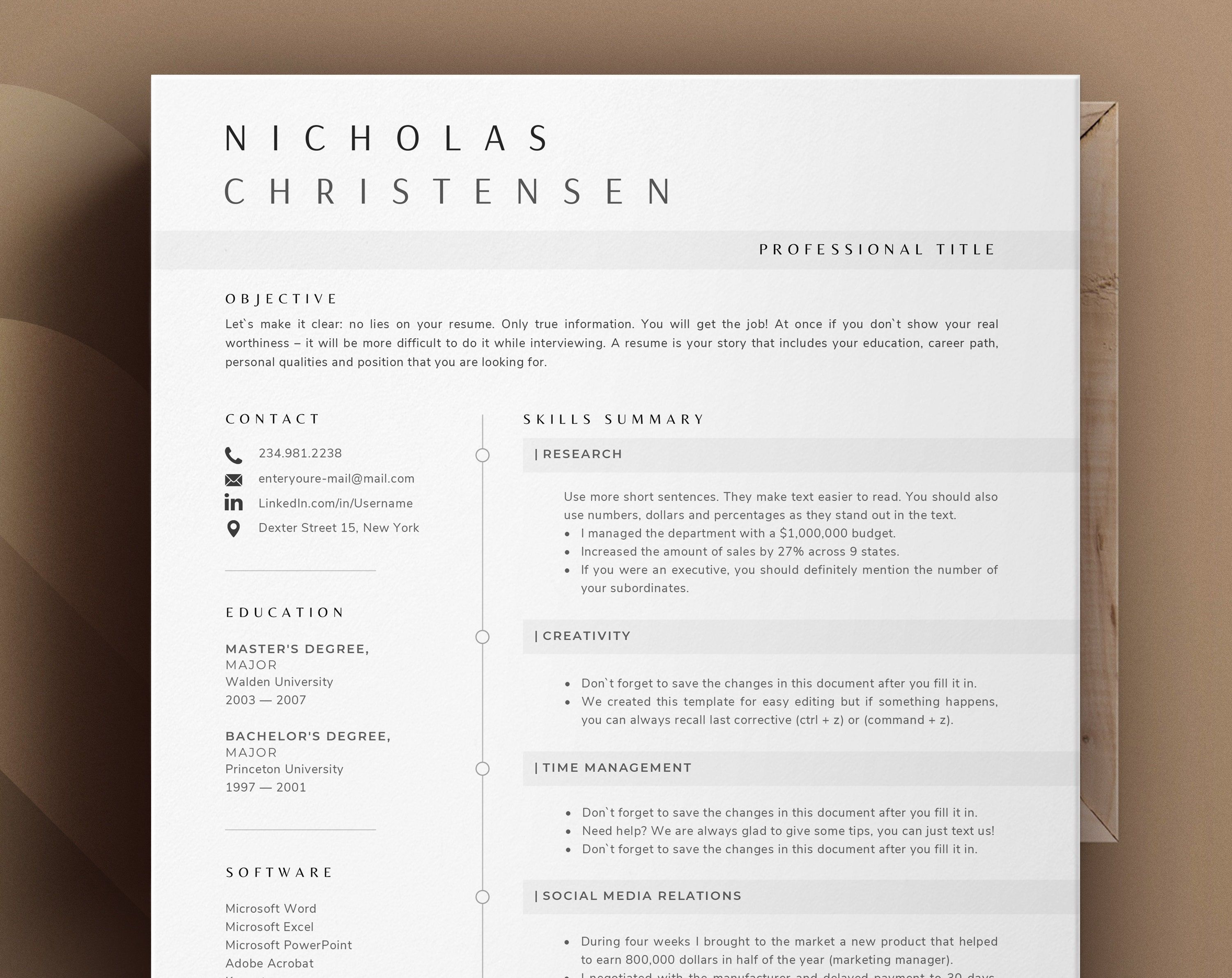 Functional Resume Template Skills Based Resume Cv Template - Etsy ...