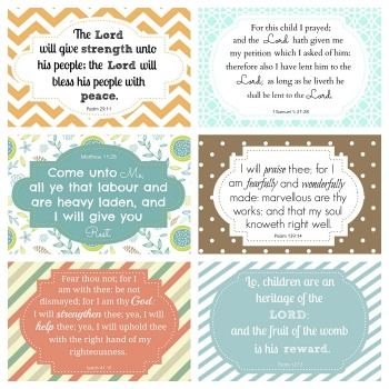 Printable Scripture Cards for Pregnancy and Labor | Birth affirmations ...