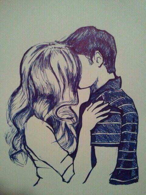 Dibujos Love Drawings Couple, Cute Couple Sketches, Couple Art, Couple ...