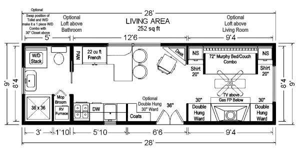 Tiny House Floor Plans: 32′ Long Tiny Home On Wheels Design | Tiny House  Floor Plans, Tiny House On Wheels, Tiny House Plans