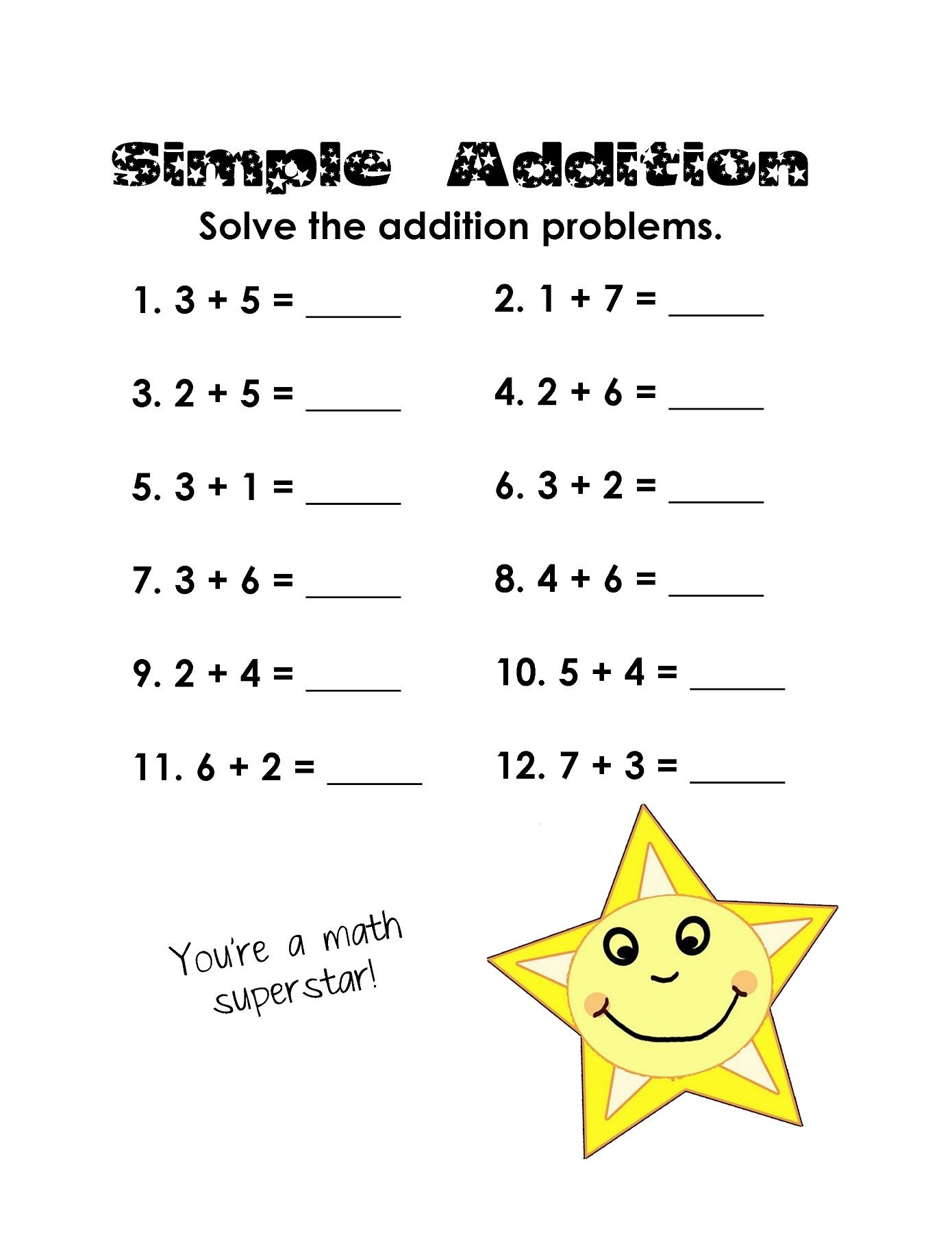 Math Sheets For Grade 1 To Print | Activity Shelter Kindergarten ...