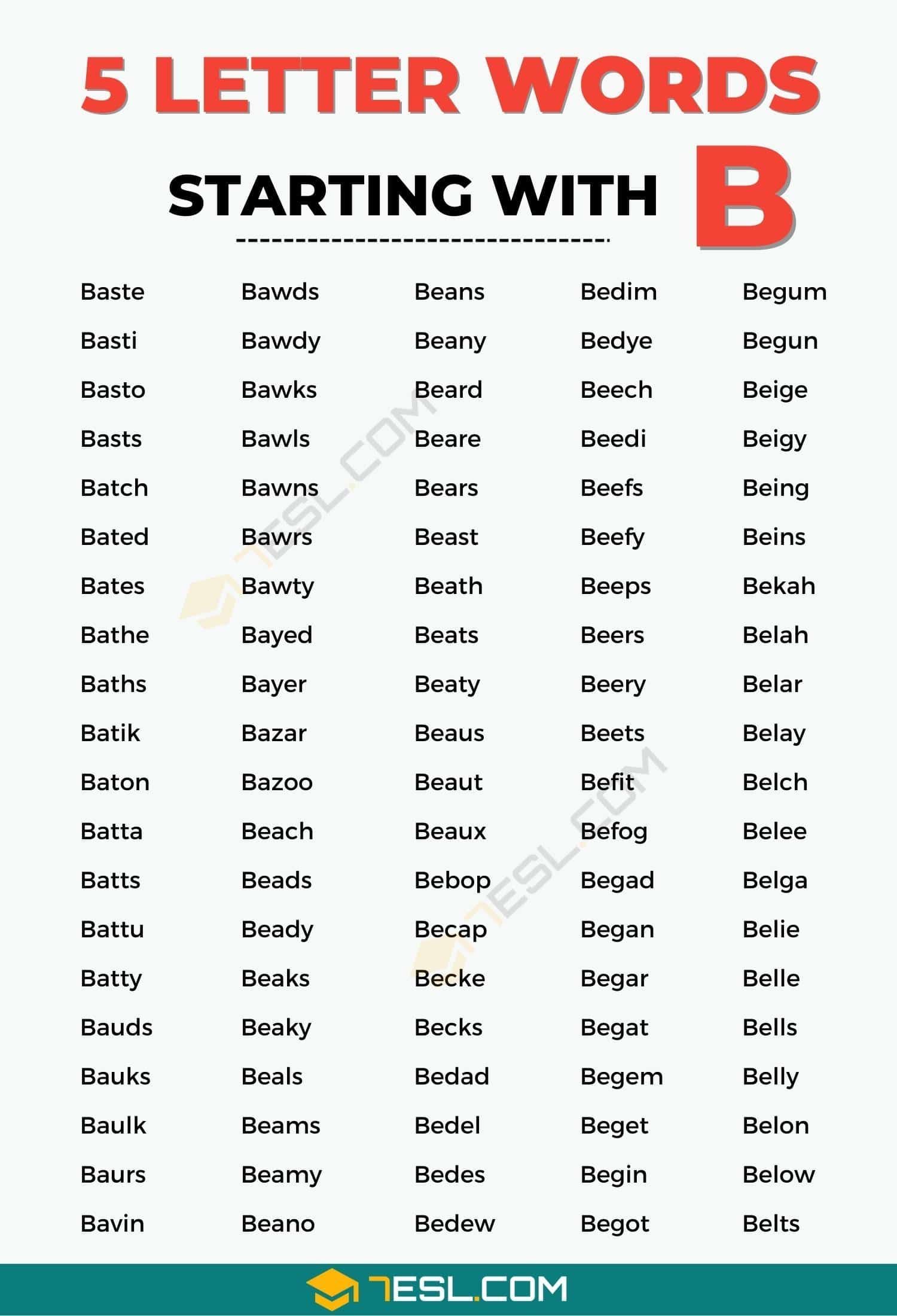 5 Letter Words Starting with D | Helpful Examples