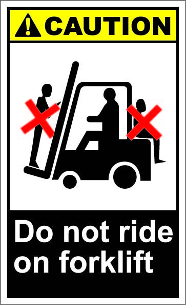 Do not ride on forklift $1.64 #signs | Workplace safety, Workplace ... image.