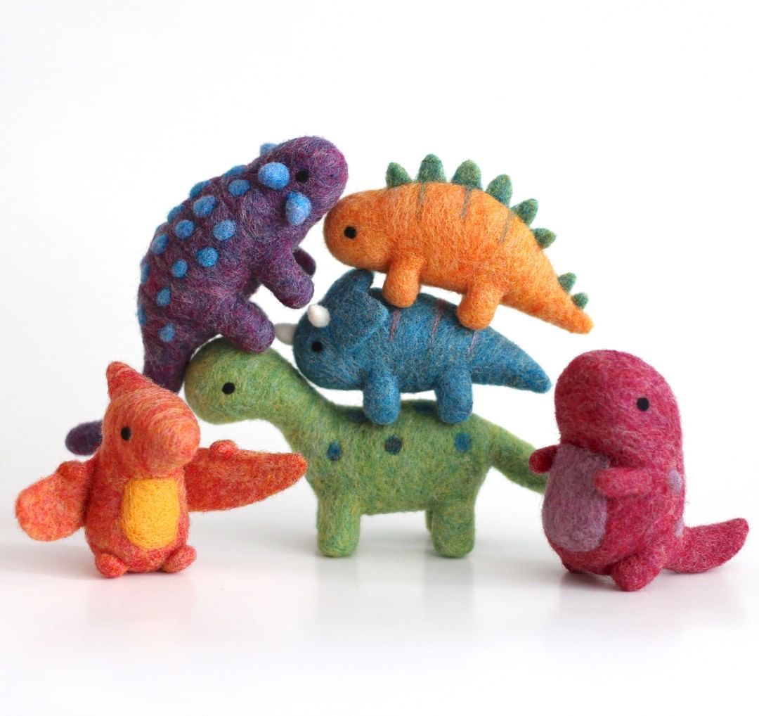 This colourful bunch of dinos will be going up in the shop at 7pm EST ...