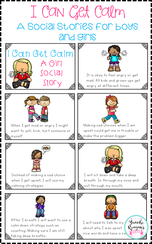 Free Printable Social Story Template Free I Am Autistic Social Story ...