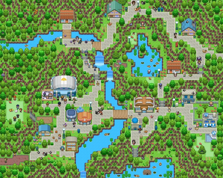 Mountain City by EVoLiNa | Pixel art games, Pokemon towns, Cool pixel art