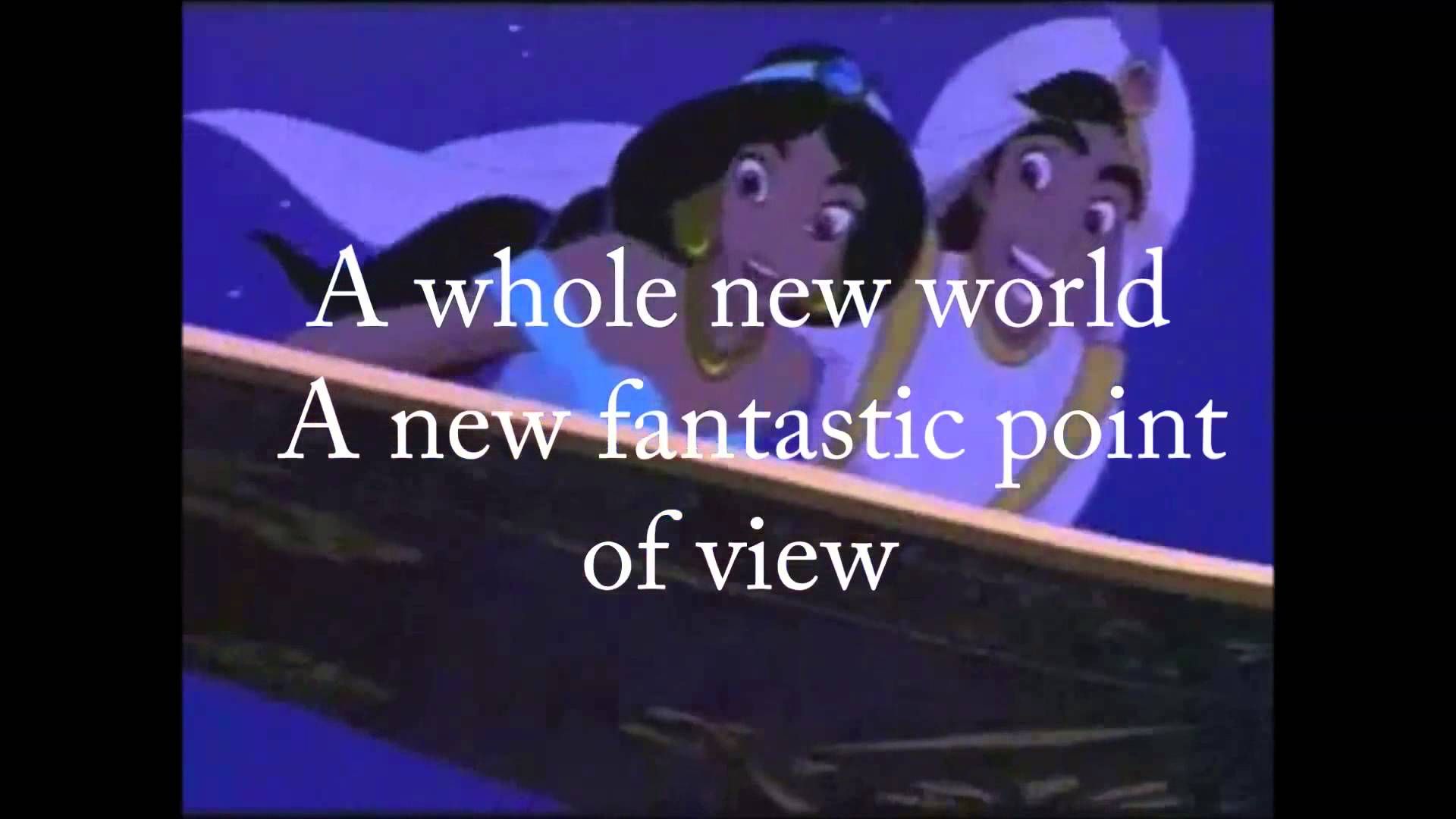 A Whole New World Disney Official Karaoke Lyrics On Screen A Whole New World Songs Lyrics