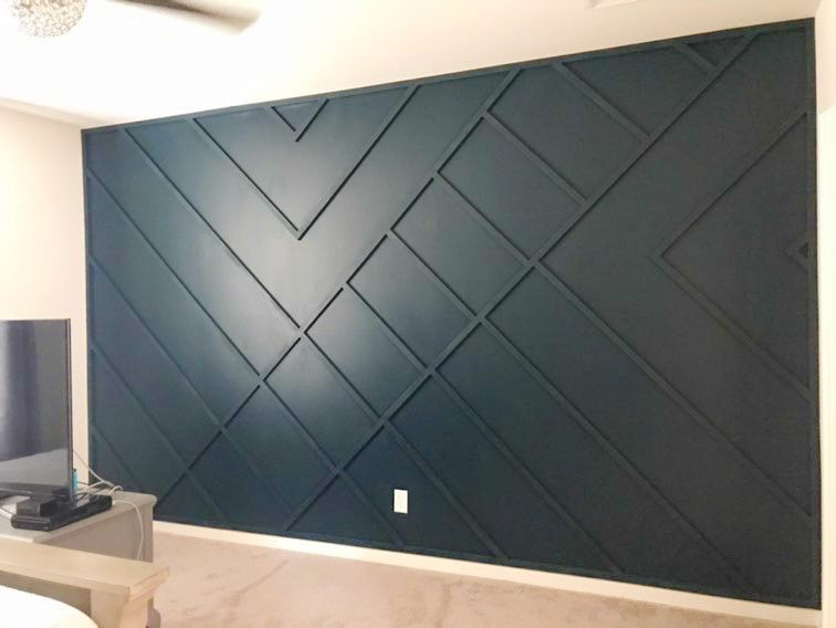 geometric wood accent wall diy - Page Weed