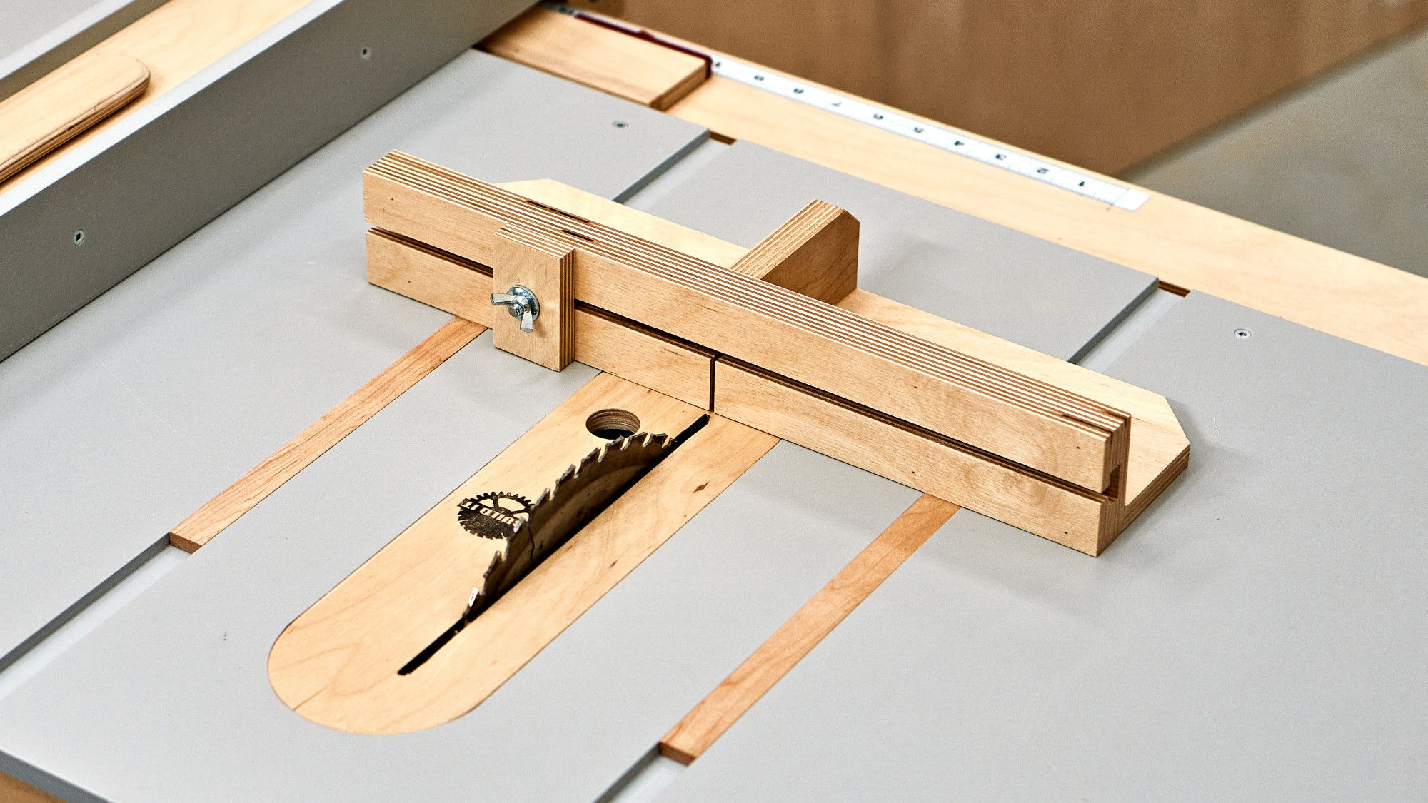 I use this sled to make accurate square cuts in small pieces of stock ...