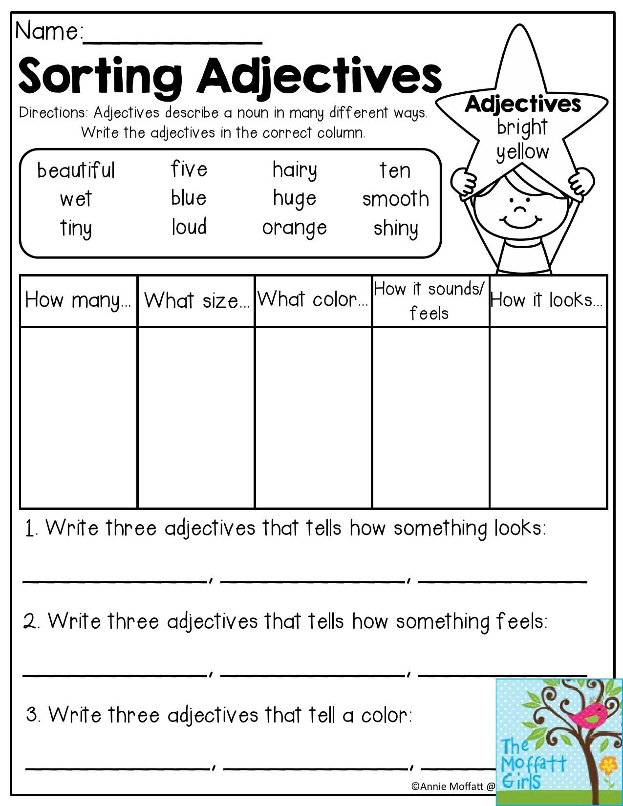 Easy Grammar 4th Grade Adjectives Review