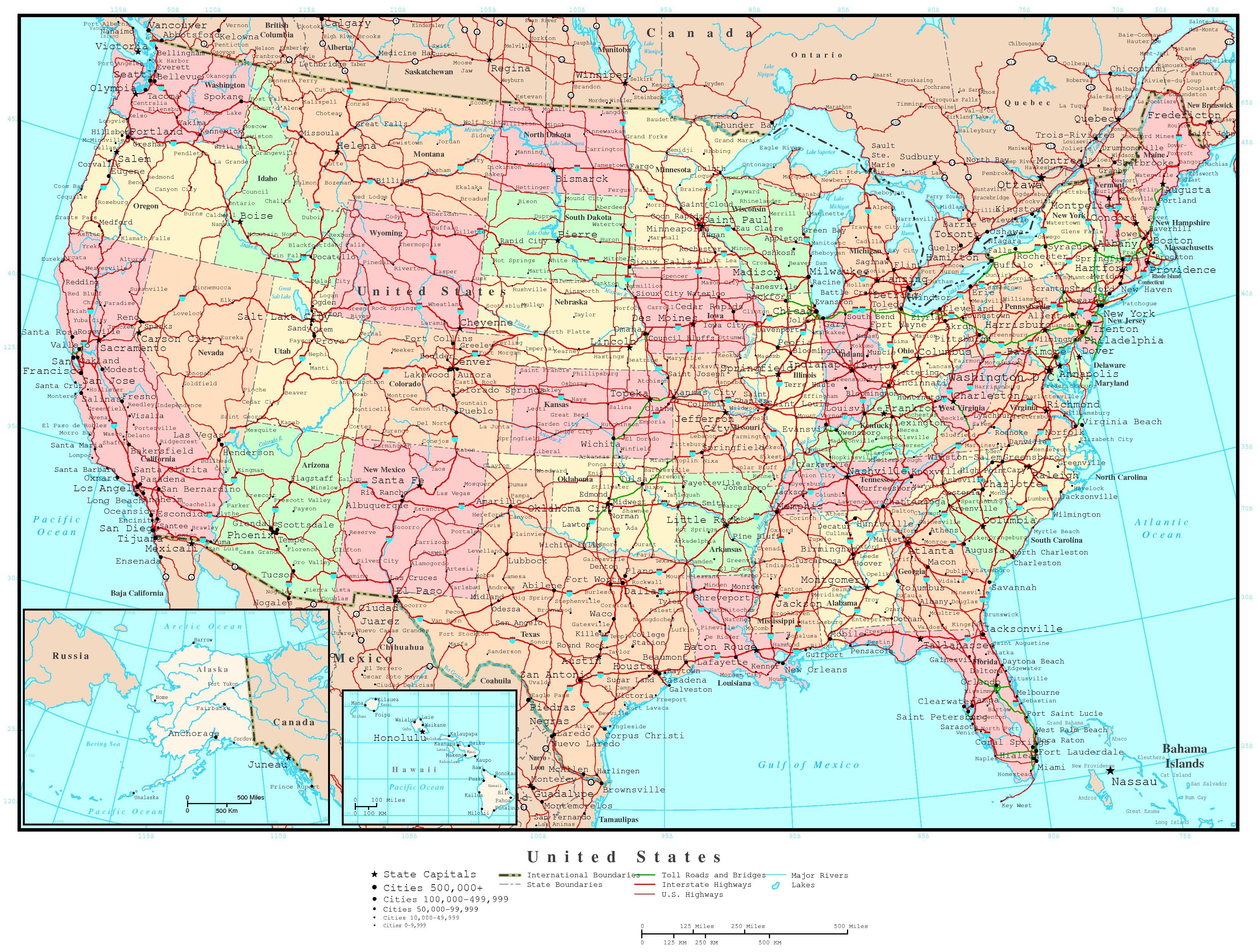 Map Of United States Cities And Highways Usa Map Highways And Cities Weather Us Map