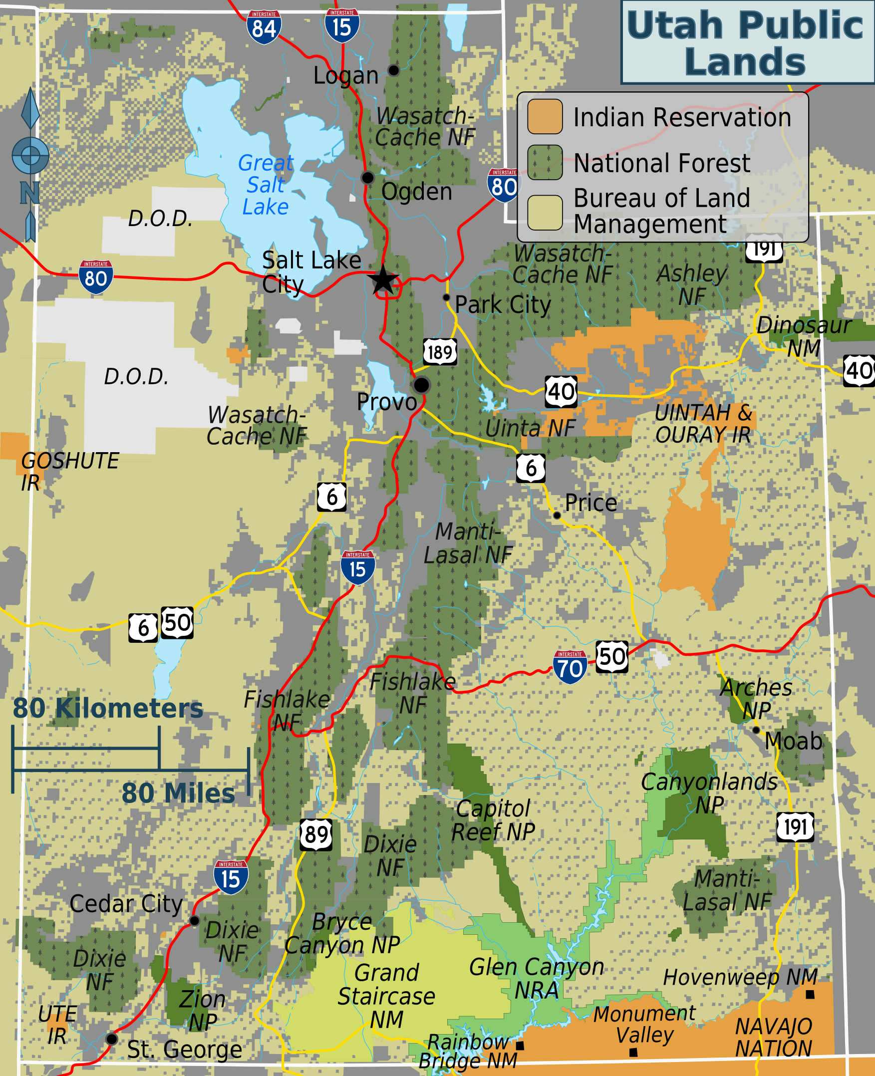 Utah public lands map | Utah travel, Utah, Bureau of land management image.