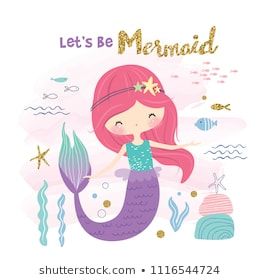 Portfólio de littleWhale no Shutterstock Mermaid Marine, Mermaid Sign ...