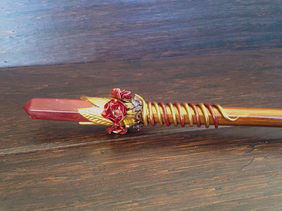 Scarlet Mookaite Wand Magic Wand Wicca Wand | Etsy | Wicca wand, Wands ...