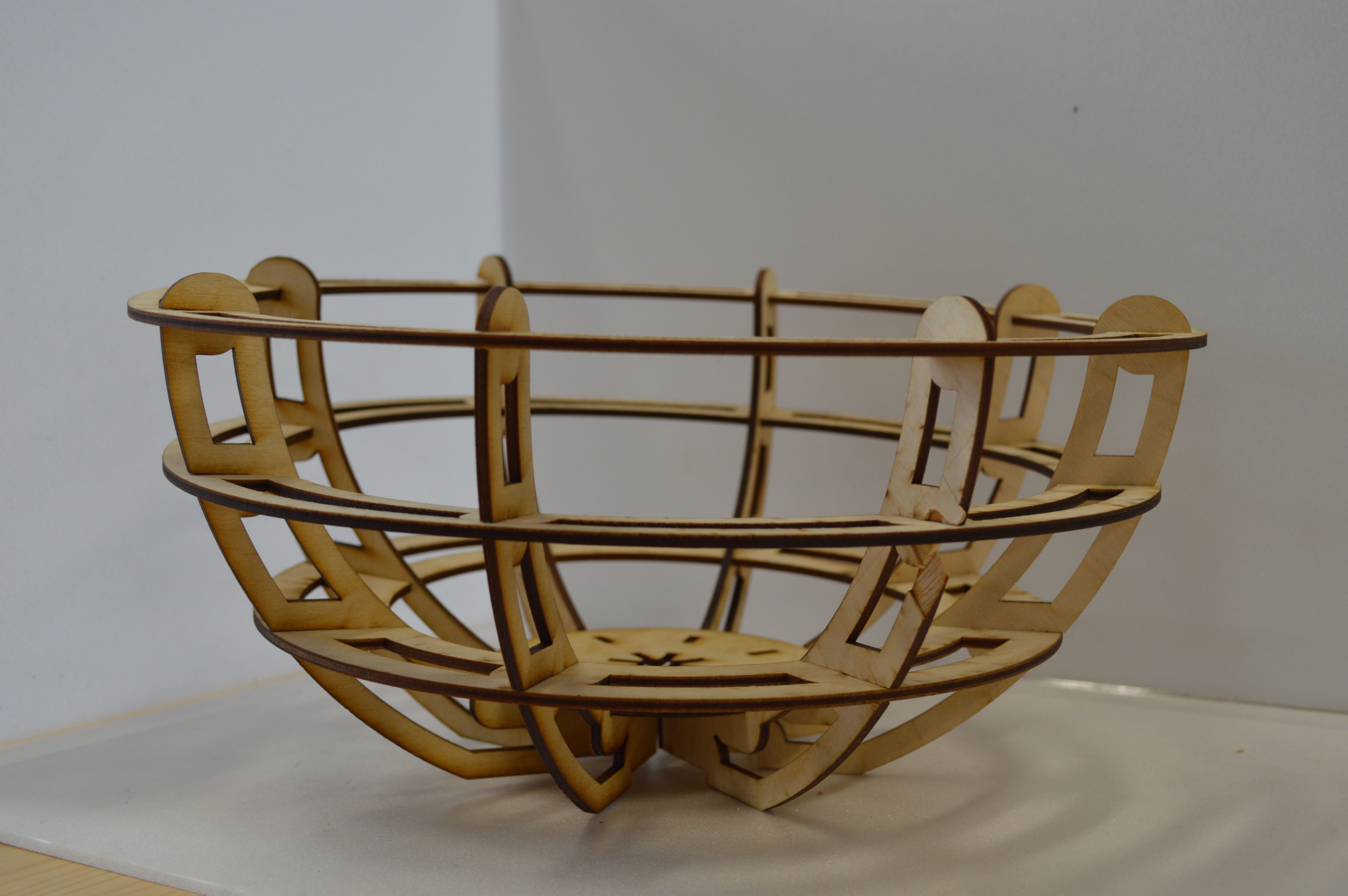 fruit bowl, cut on the laser cutter using 3mm ply Bowl Cut, 3d Puzzles ...