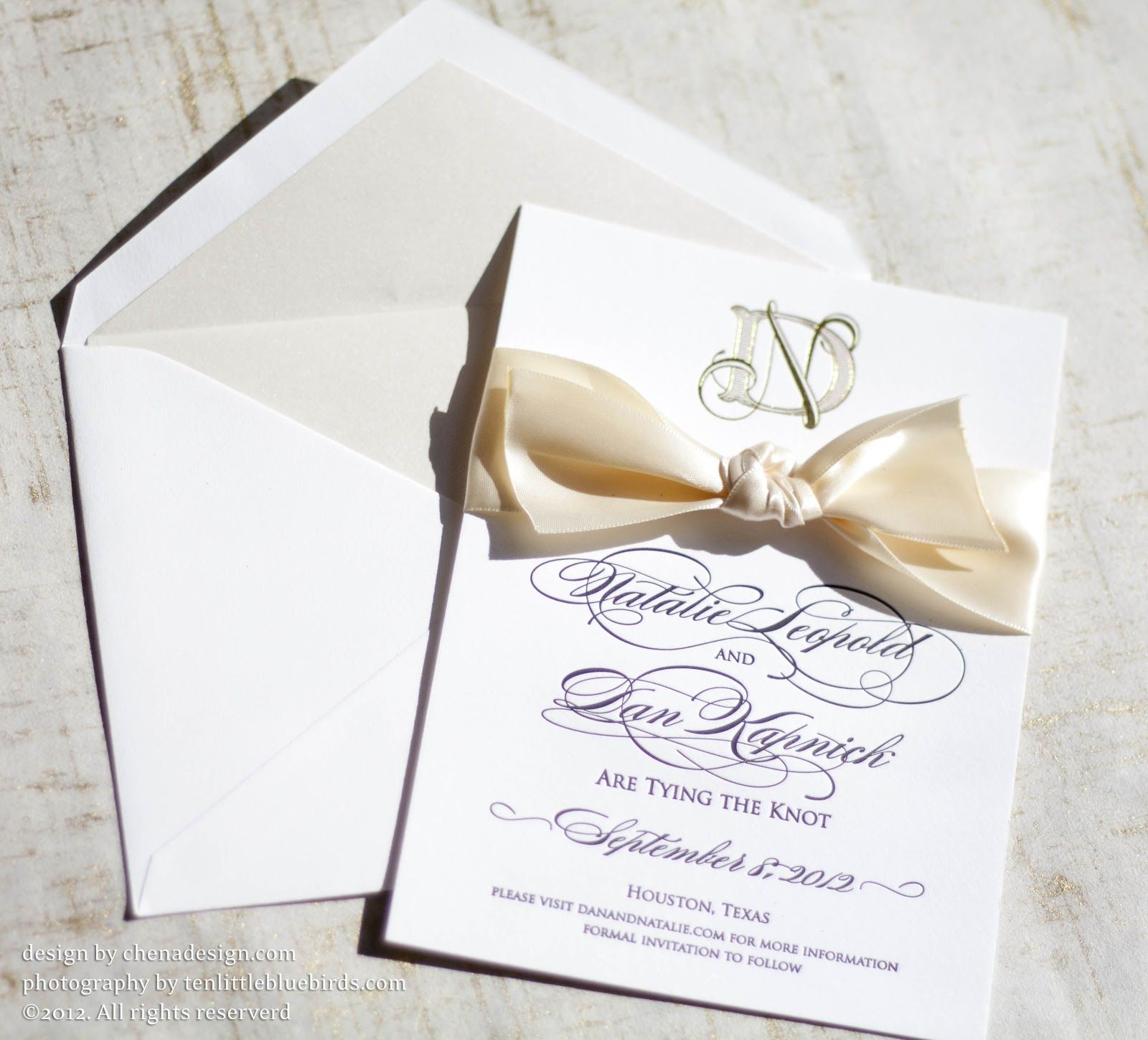 Tailored: New Design: Natalie and Dan's Elegant Save the Date Save The ...