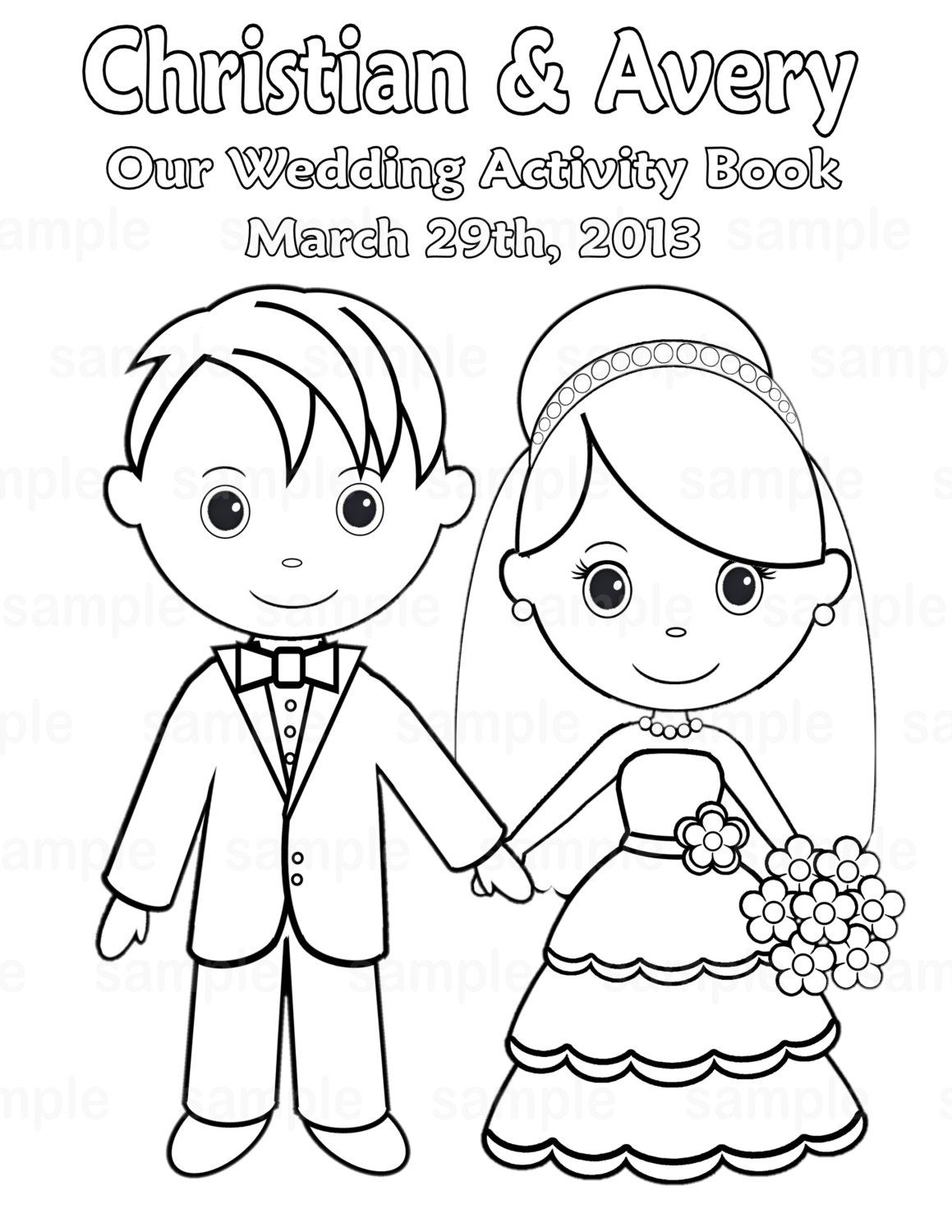 Wedding Coloring Pages Free Printable image.