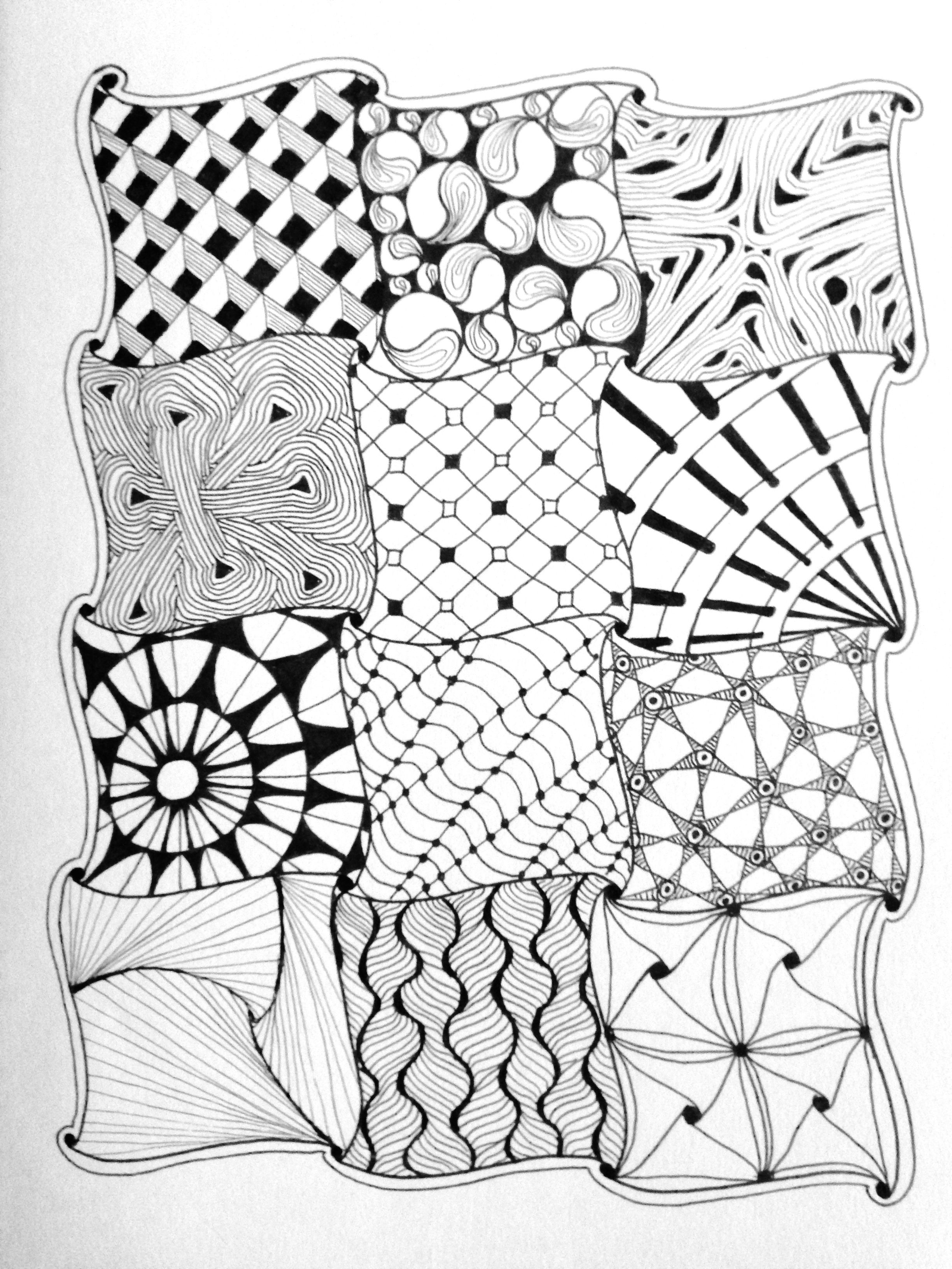 Zentangle Patterns Printable - Printable Word Searches