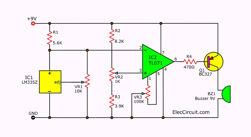 Digital Temperature Sensor Circuit Diagram