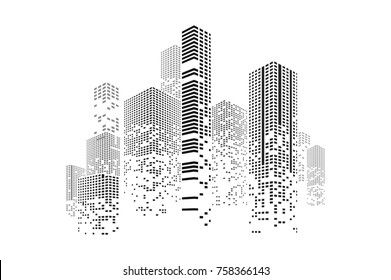 Similar Images, Stock Photos & Vectors of Modern city skyline life ...