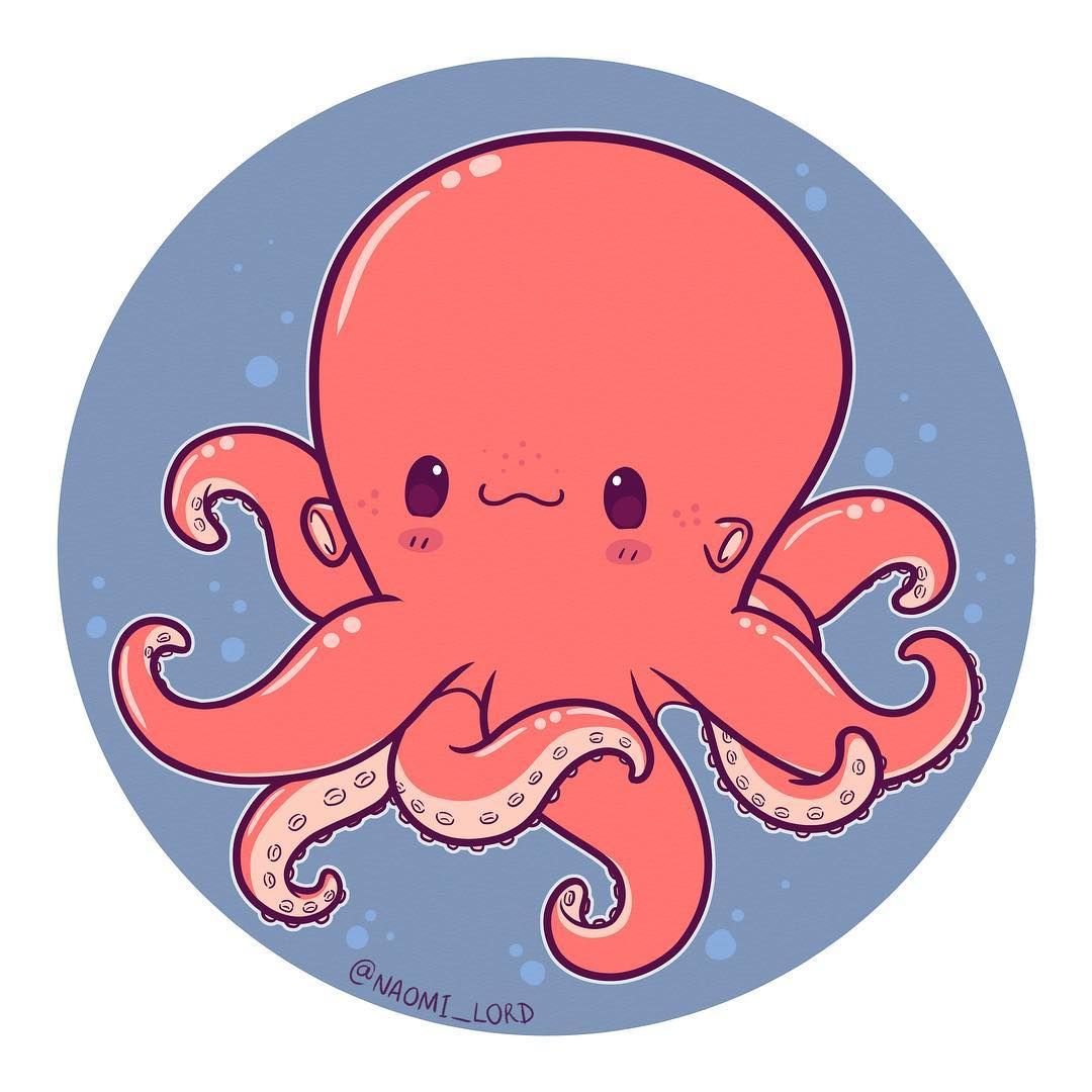 Cute Easy Octopus Drawing - mipit