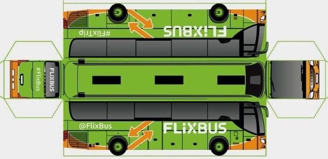 PAPERMAU: Easy-To-Build Miniature Bus Paper Model For Kids - by Flixbus ...