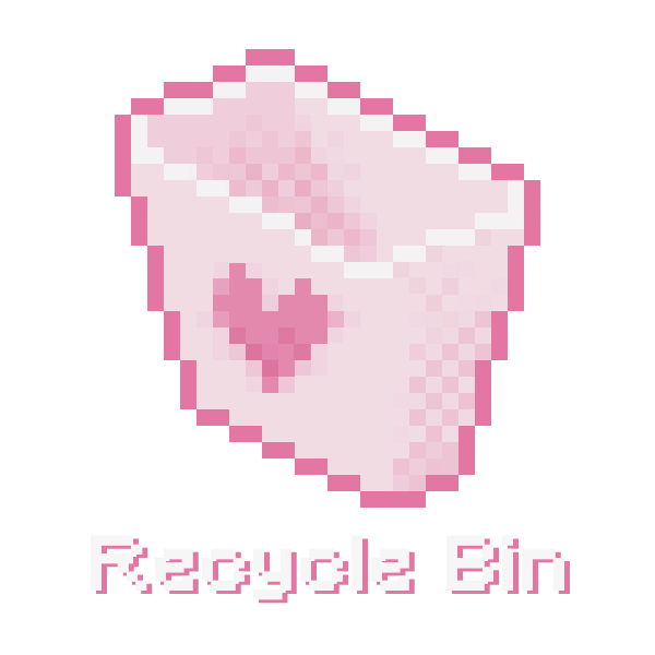 trash delete recycle pink soft sticker by @milkytea in 2023 | Computer ... image.