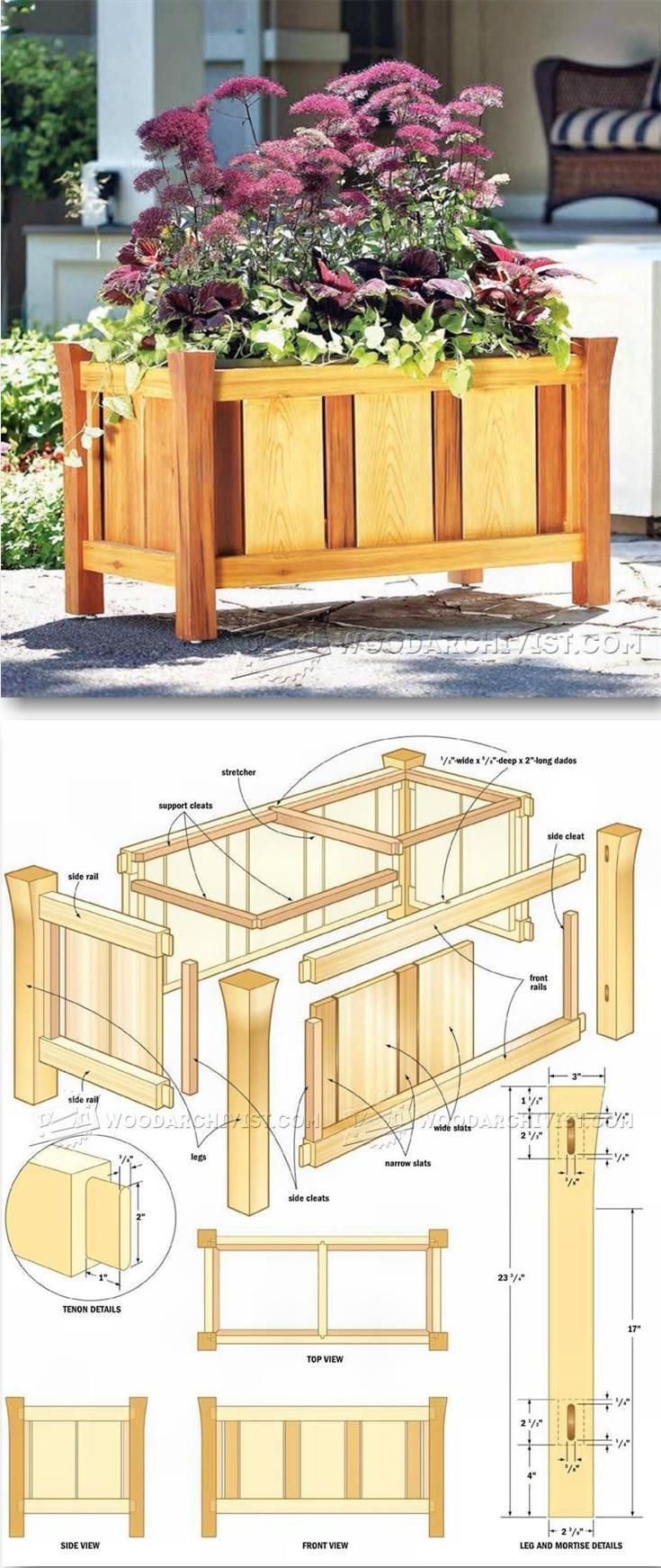 10 Planter Boxes Plans Planter box plans, Outdoor wood projects, Diy