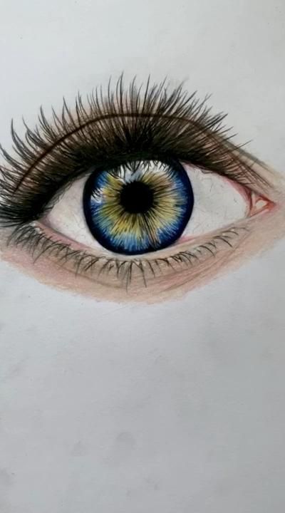 Drawing eye colored pencils – Artofit