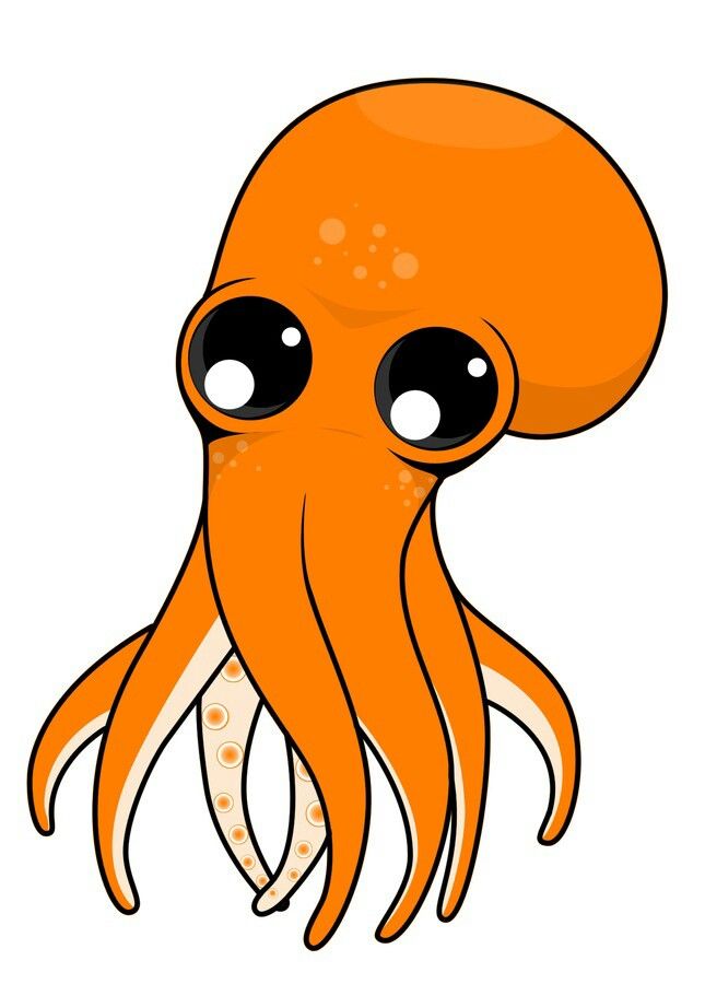 Cute Octopus Cartoon Drawing