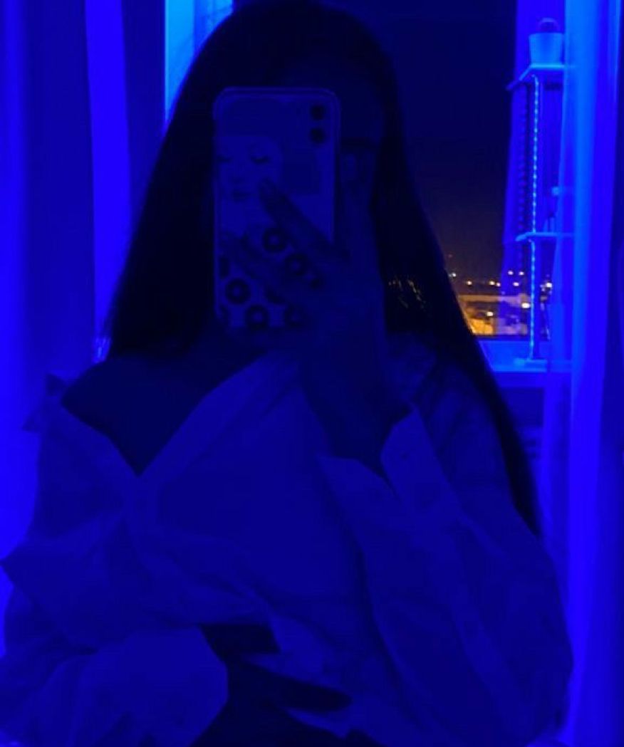 cute girl pfp | Blue aesthetic dark, Light girls, Blue led lights