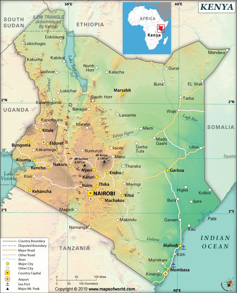 Kenyan Map With Its Counties - My Maps