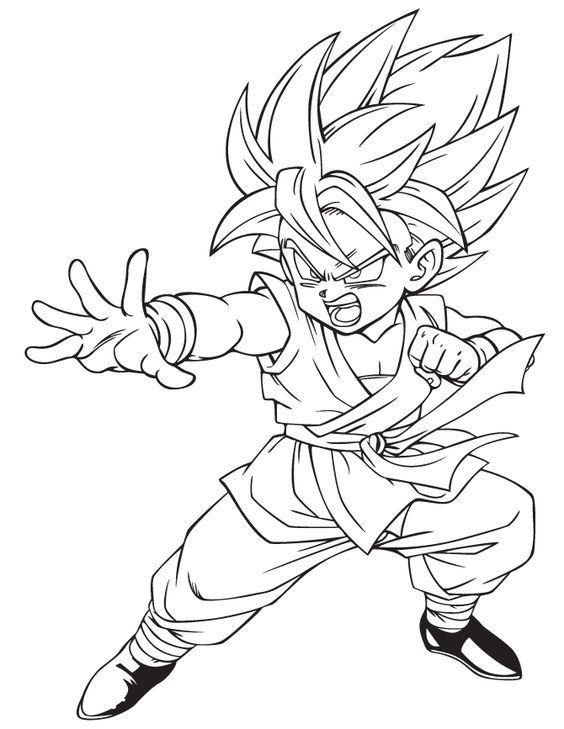 43+ Dragon Ball Z Super Saiyan Coloring Pages