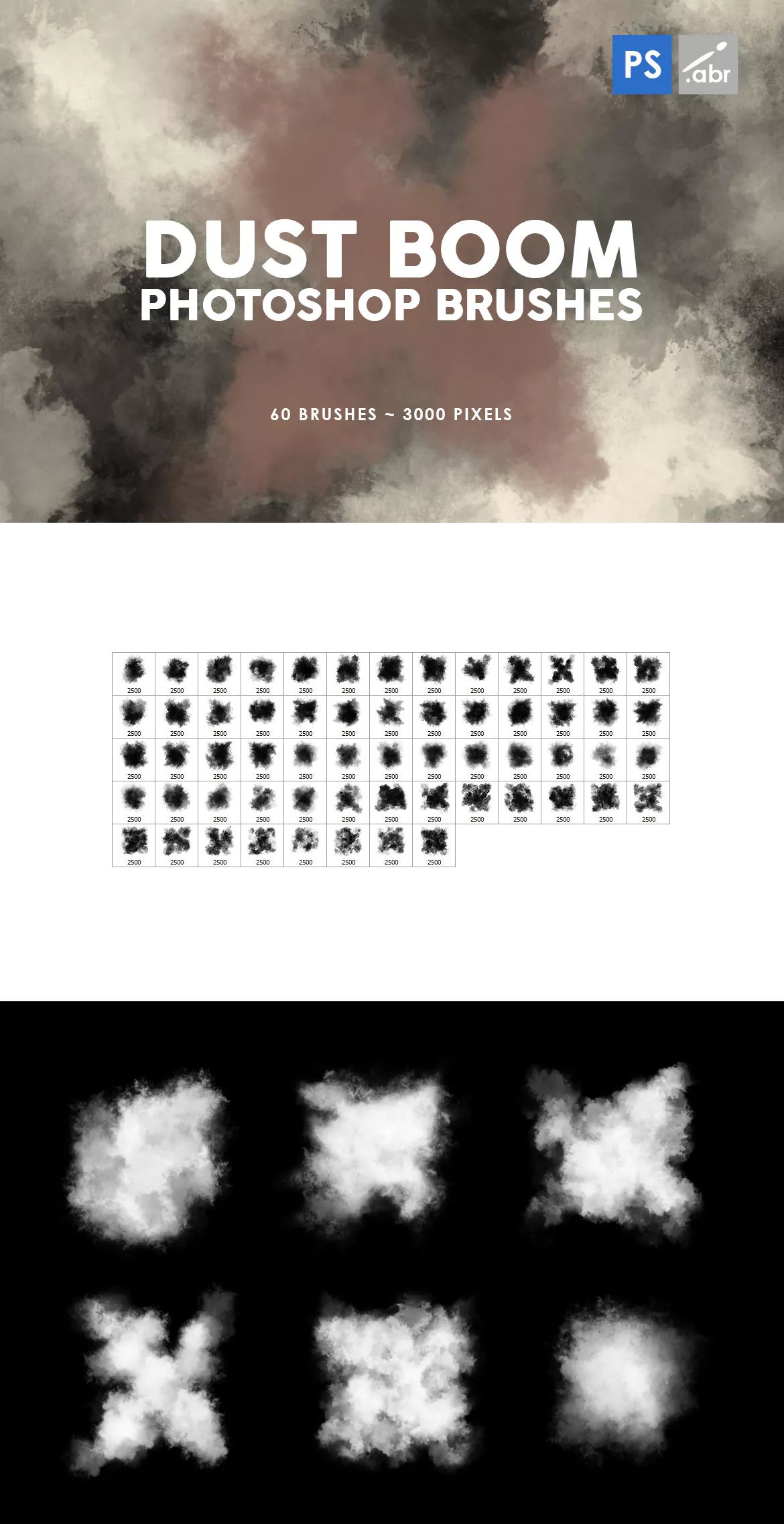 60 Dust Boom Photoshop Stamp Brushes