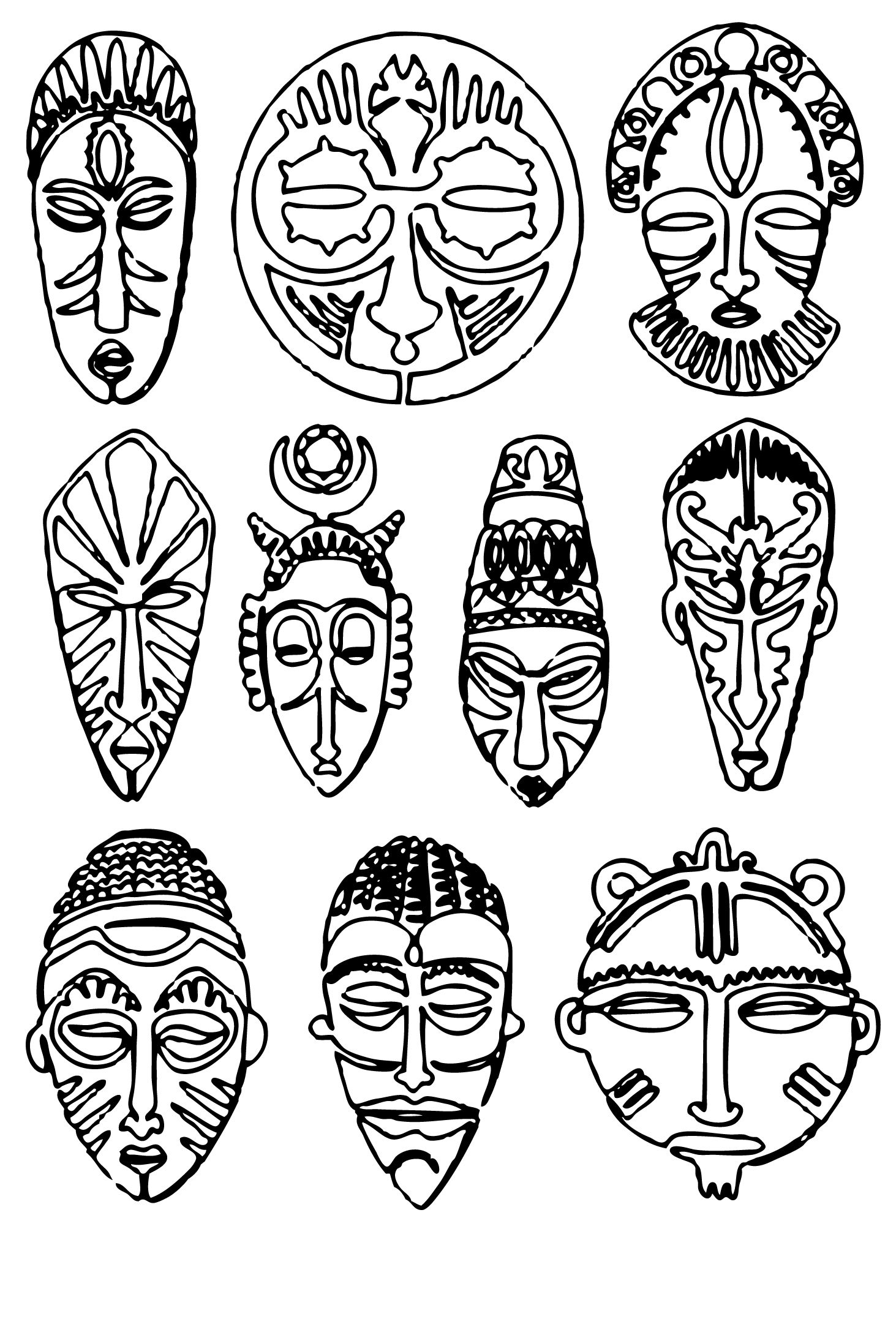 African Masks Designs