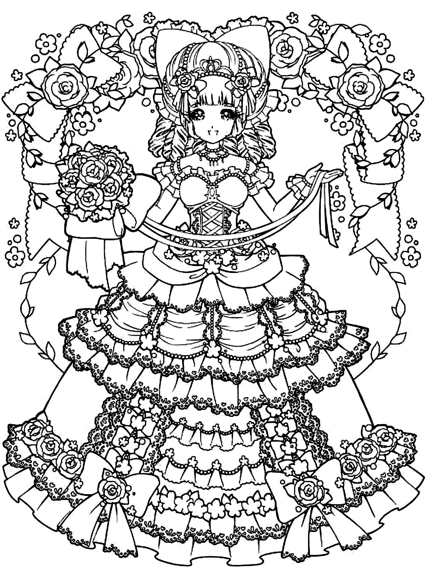 14++ Anime coloring pages for adults online information