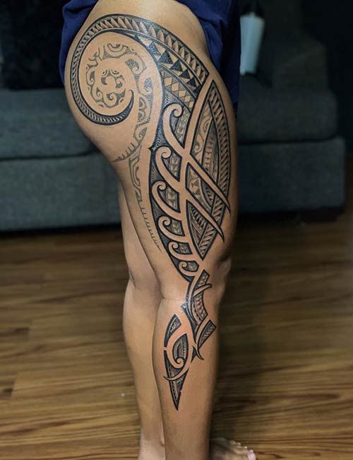 60 Tribal Leg Tattoos For Men  YouTube