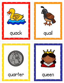 Things that Start with Q Cards - Alphabet Printables | A Wellspring ...