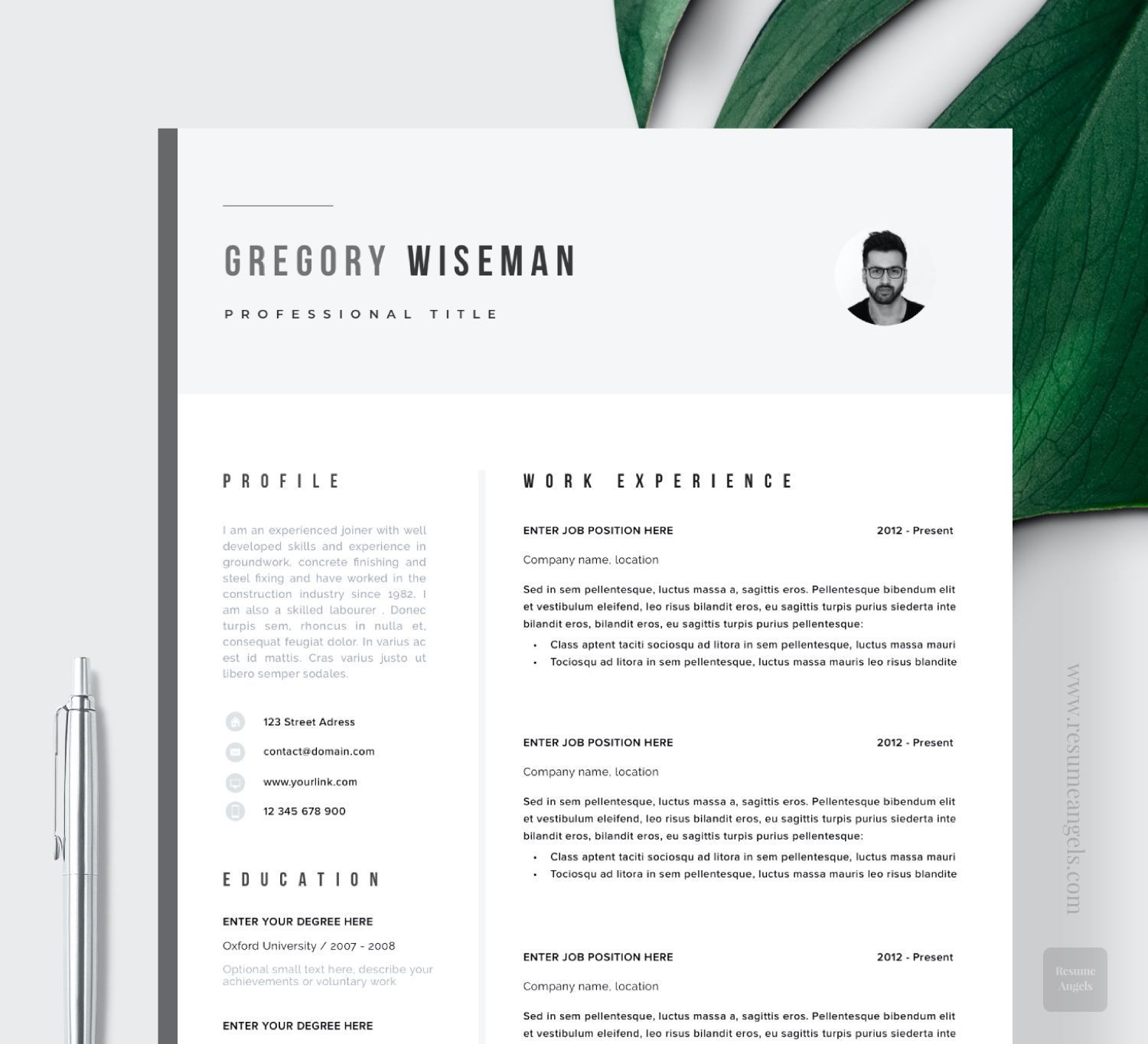 Simple CV template 