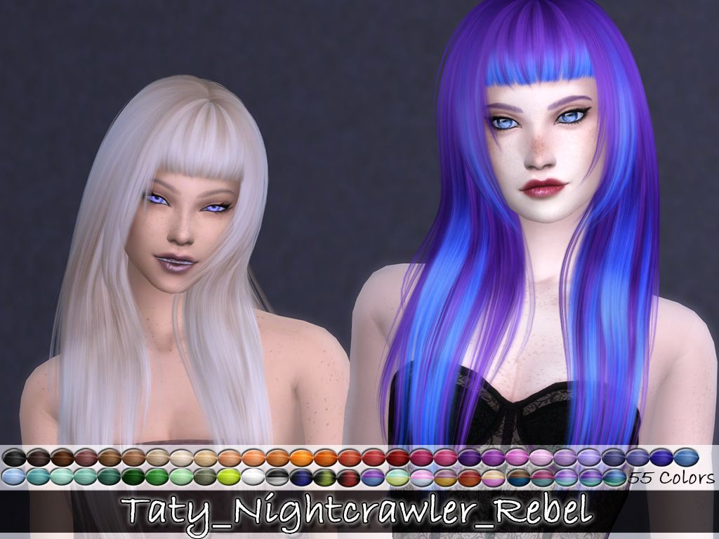 Sims 4 Bangs Dyed Hair