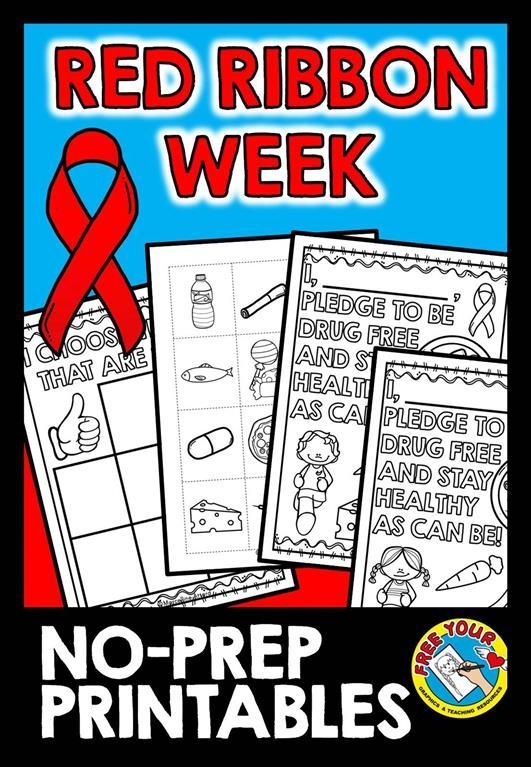 Printable Red Ribbon Week Activities - Printable World Holiday