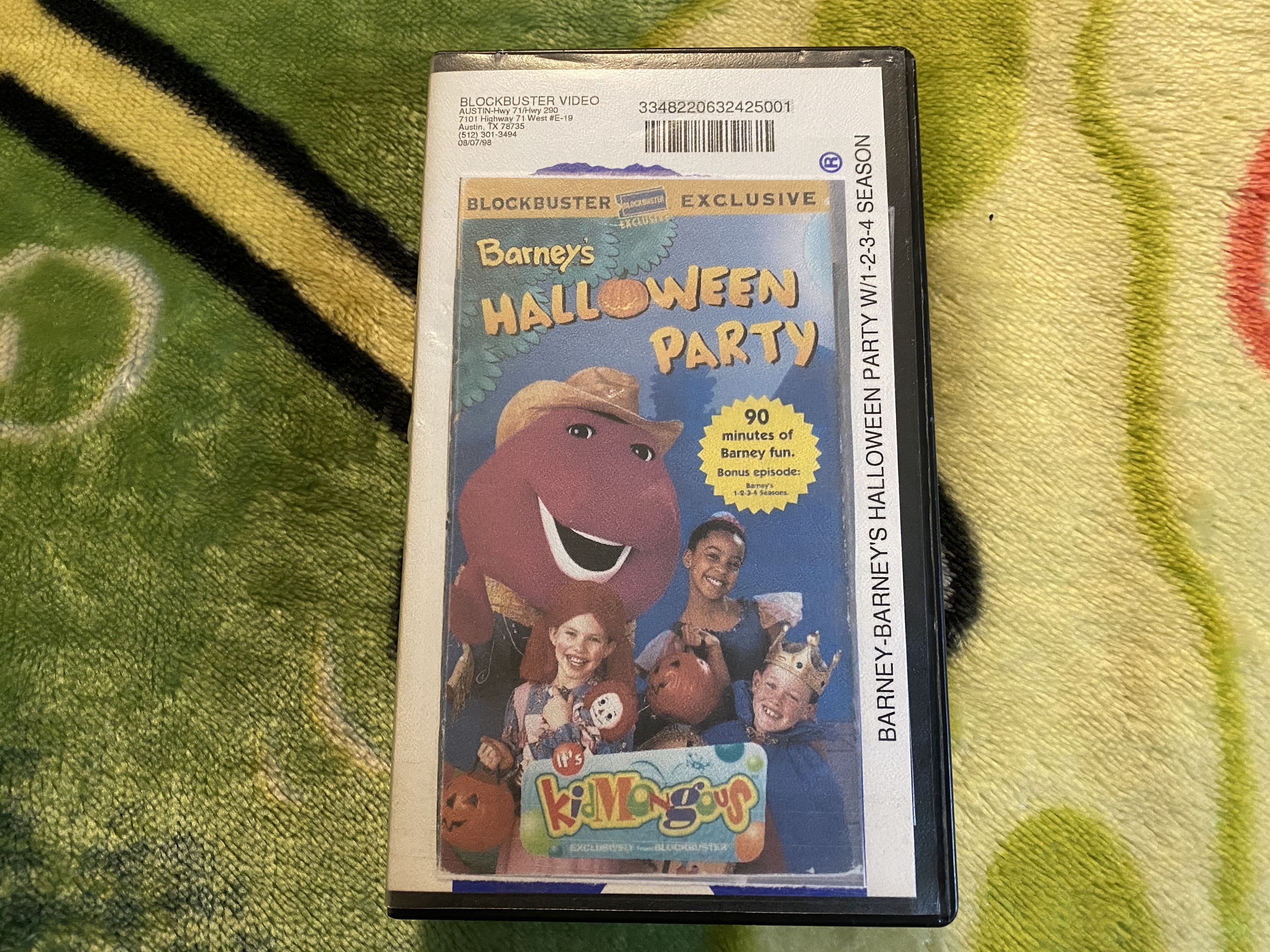 Barney’s Halloween Party (Blockbuster Exclusive) 1999 VHS | Kid movies ...