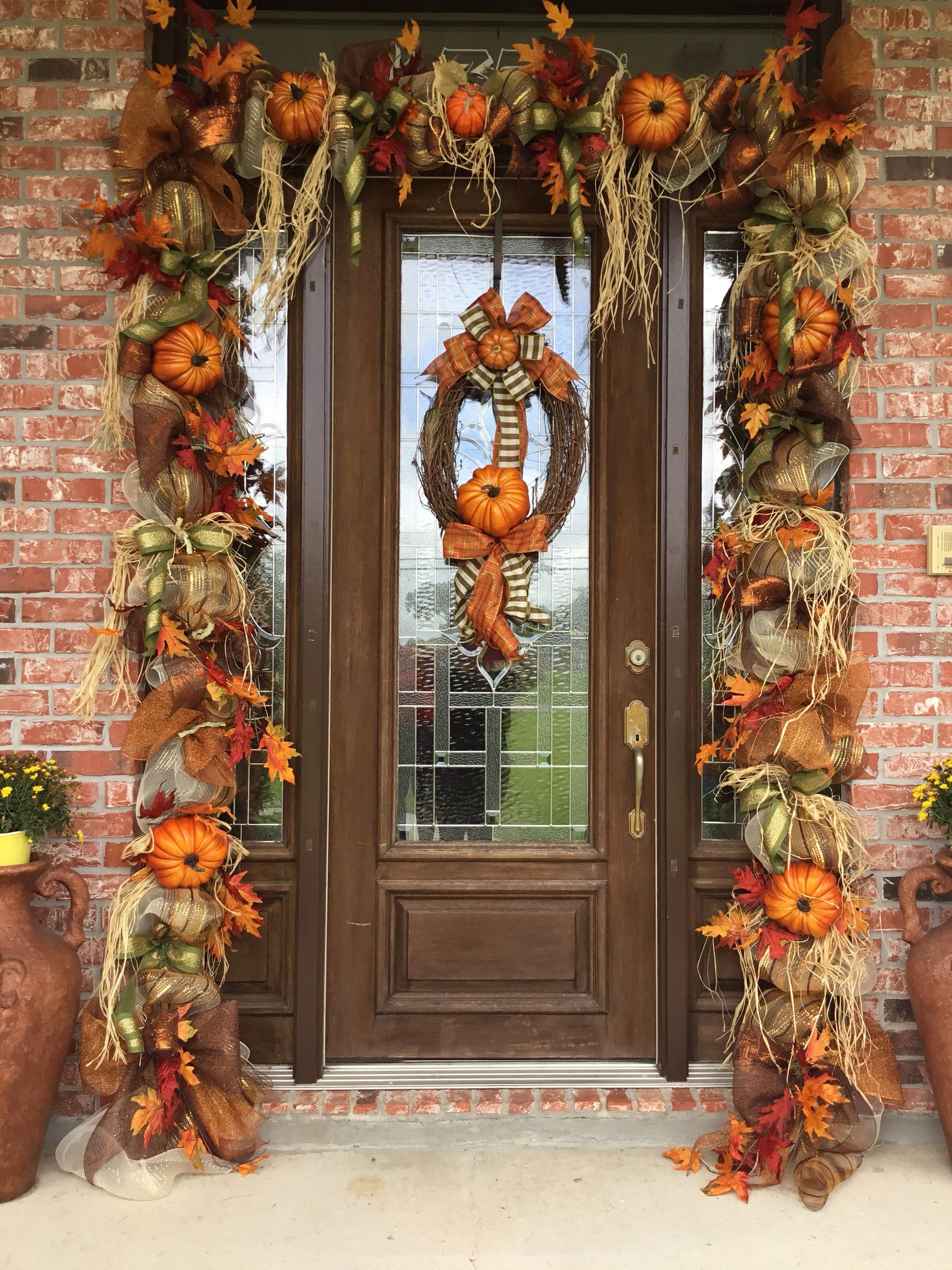 Fall Door Garland, Fall Front Door Decor, Fall Door Decorations ...