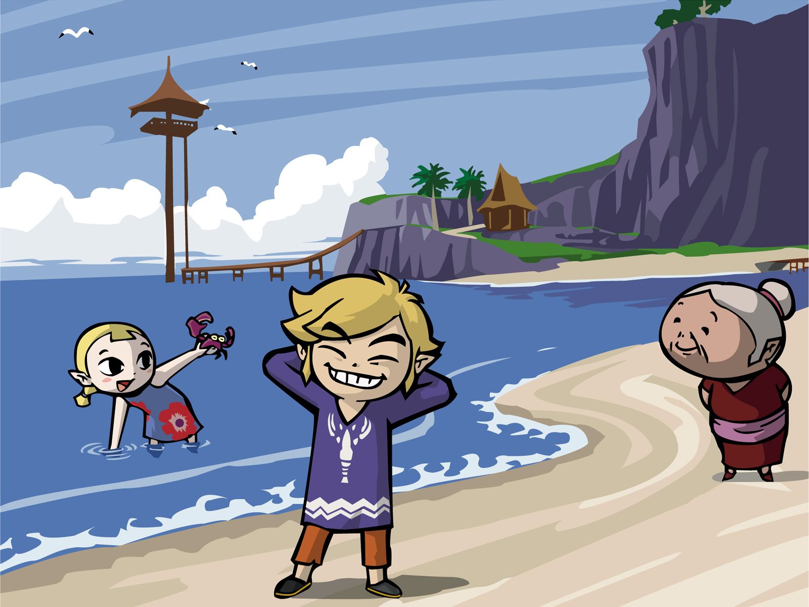 Link Wind Waker Wallpaper  Download to your mobile from PHONEKY