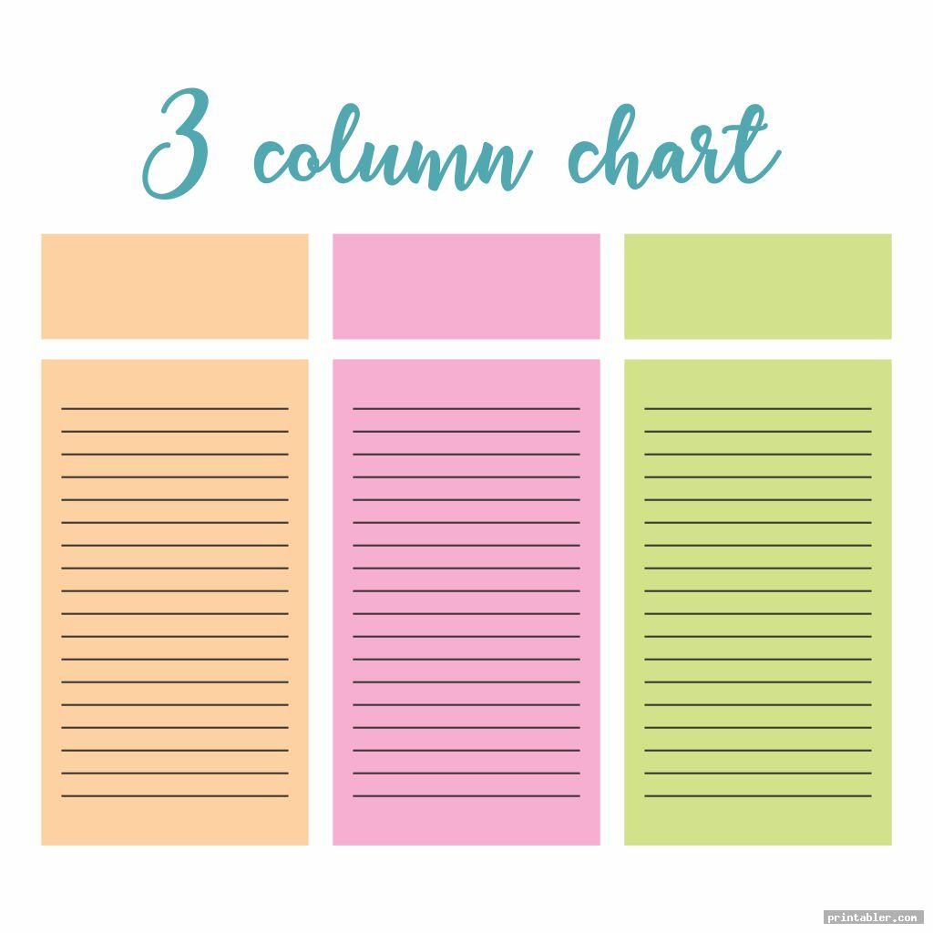 Printable Blank 2 Column Chart Template