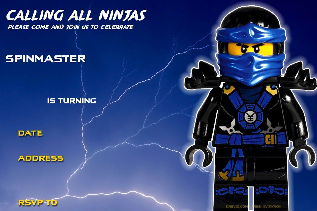 Free Printable Lego Ninjago Birthday Invitation | Download Hundreds ...