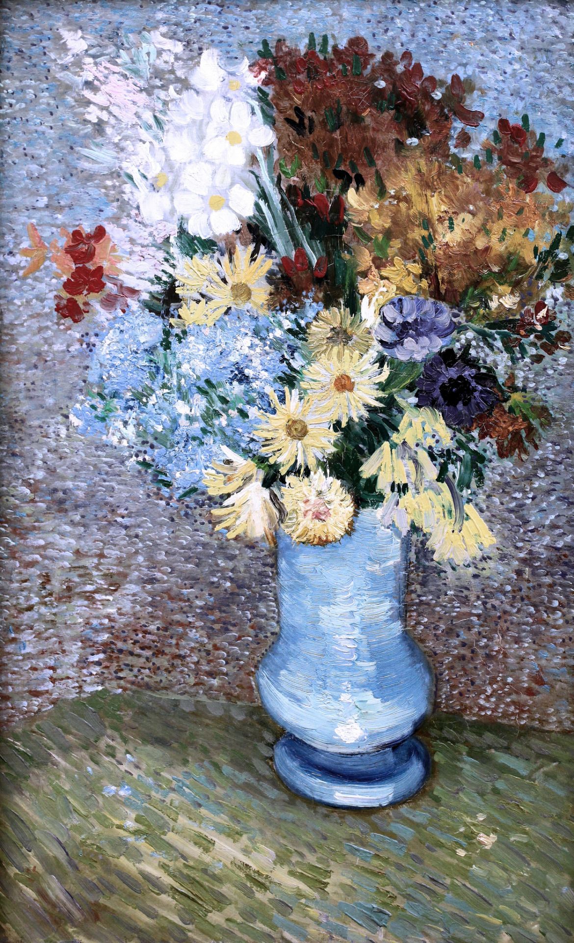 Un monde de papier : Fleurs dans un vase bleu, Vincent van Gogh, 1887 ...