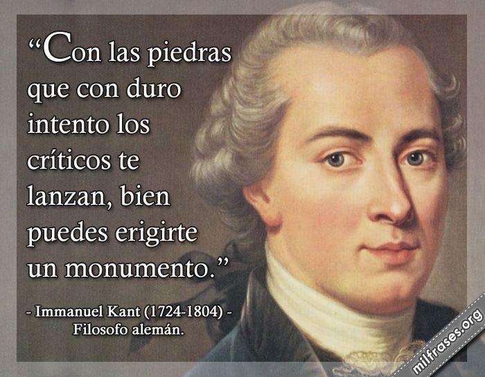 Immanuel Kant, filosofo alemán.  | Filosofos, Frases, Citas  del universo